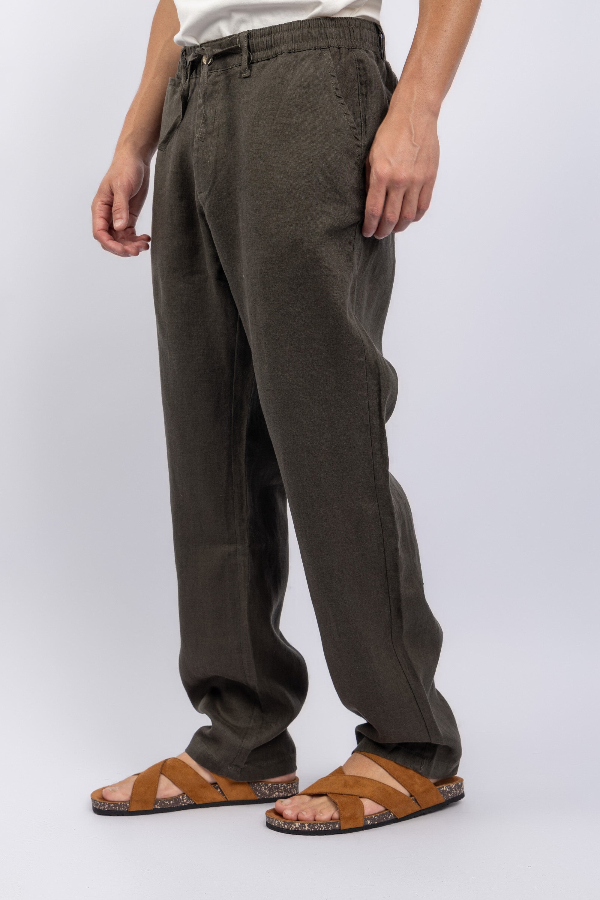 LINEN CASUAL PANTS Secondary image