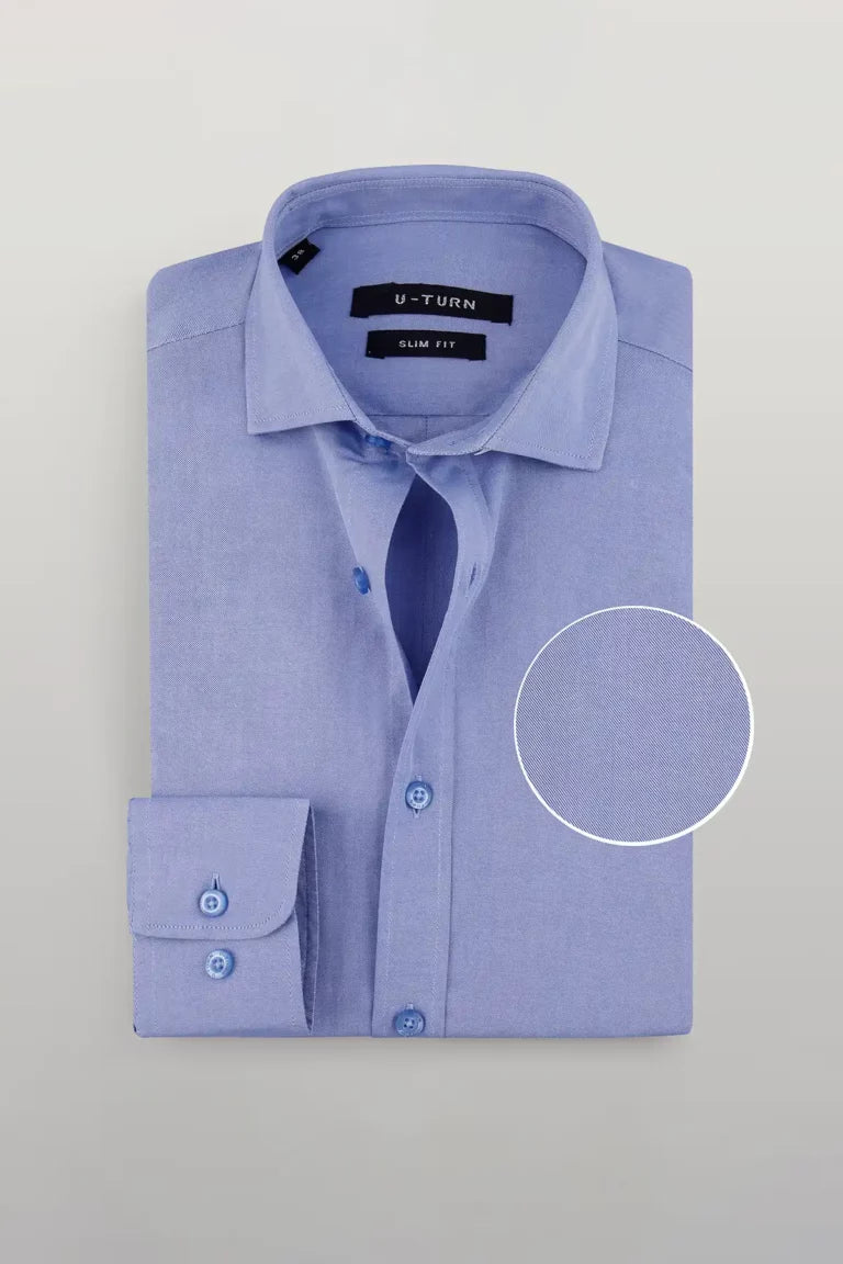 L-SLEEVE SLIM FIT SHIRT C1102 - BBY BLUE