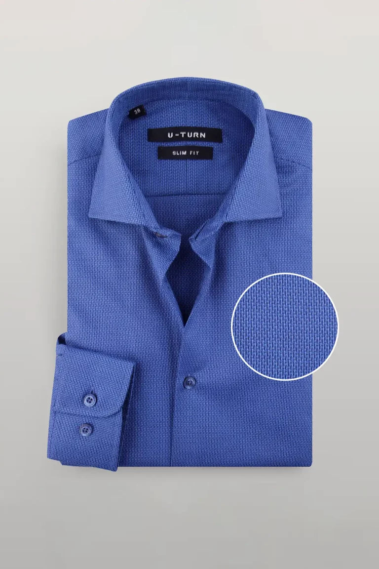 L-SLEEVE SLIM FIT SHIRT C105 - ROY BLUE Main image