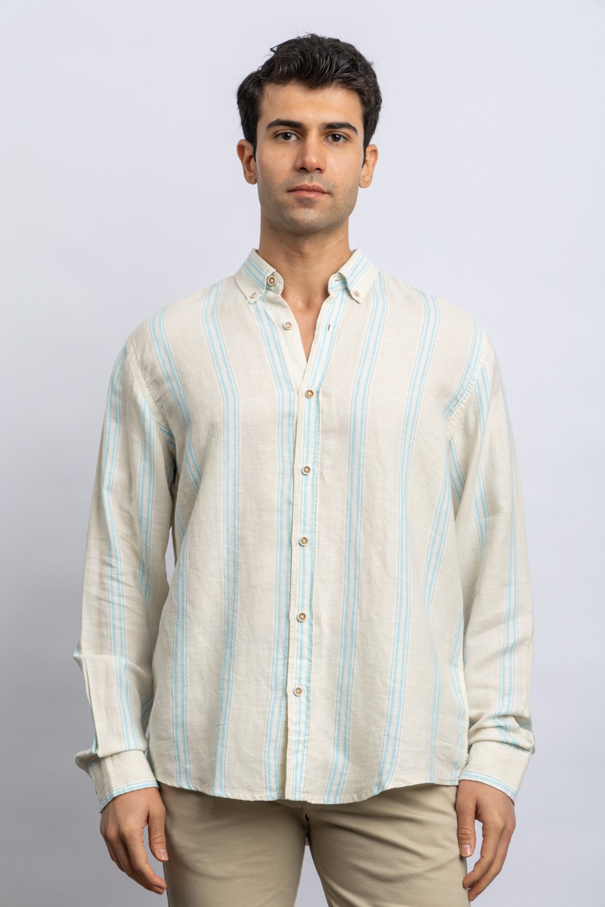 L-SLEEVE CASUAL SHIRT 2BT - BEIGE Secondary image