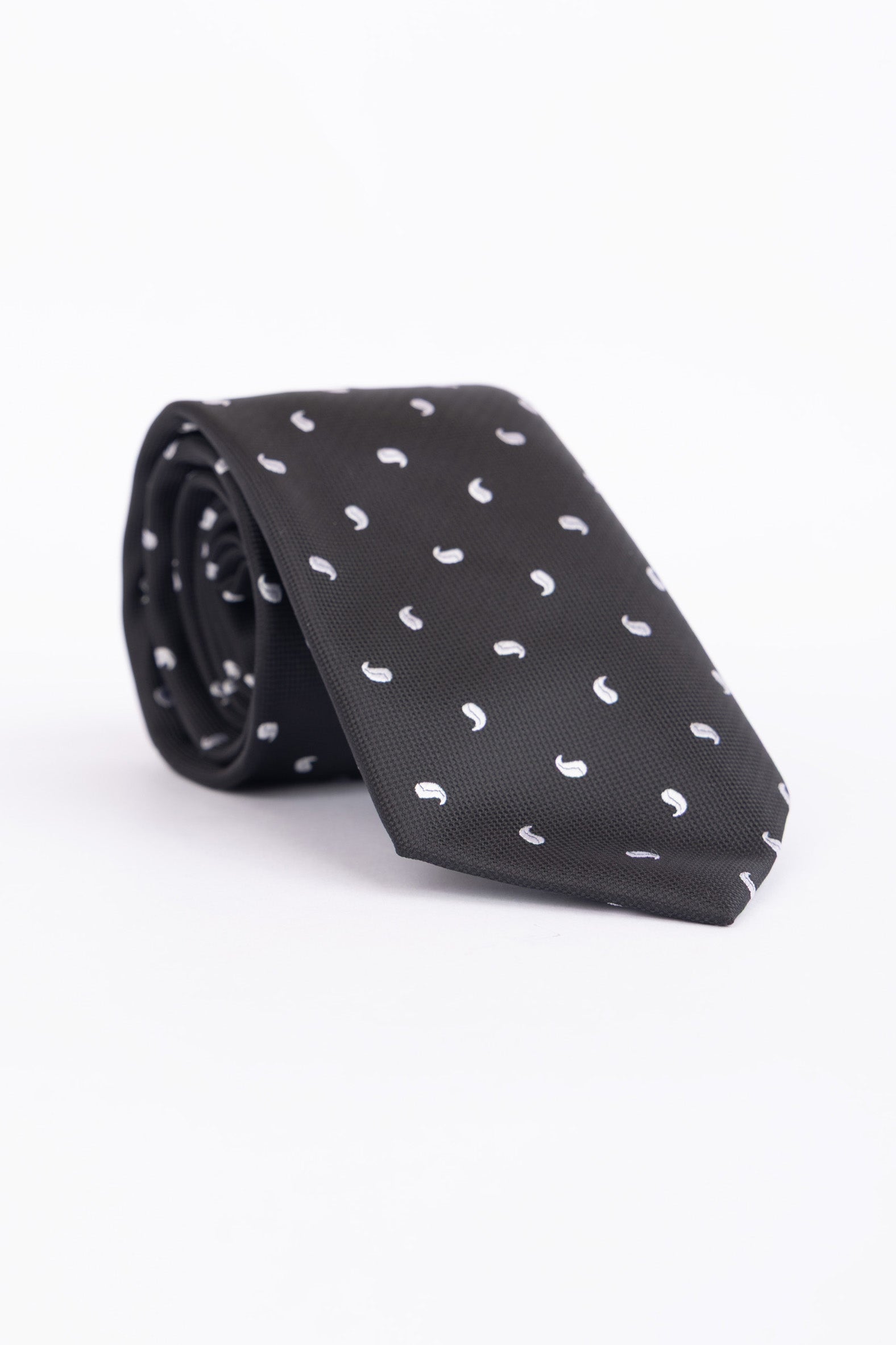 TIE WITH POCKET SQUARE 7.5CM الصورة الثانوية