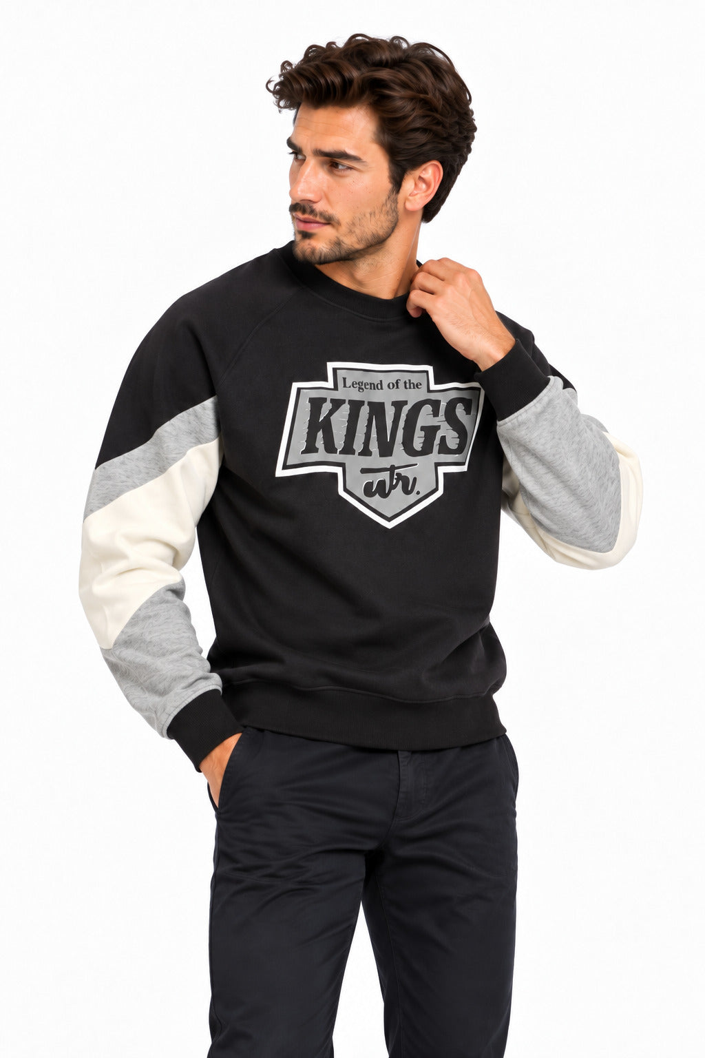 ROUND NECK CASUAL SWEATSHIRT الصورة الثانوية