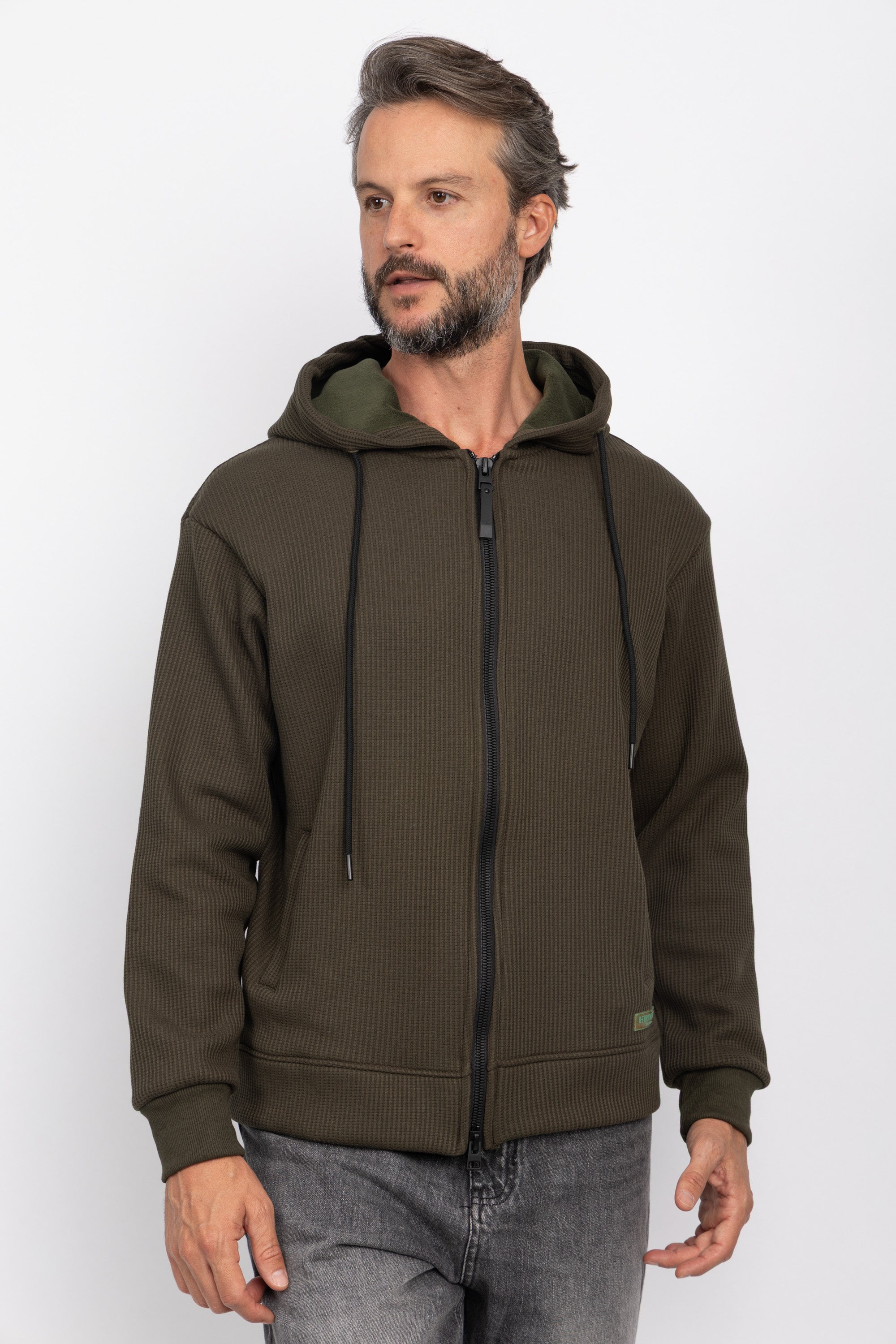 FULL ZIPPER CASUAL SWEATSHIRT الصورة الثانوية