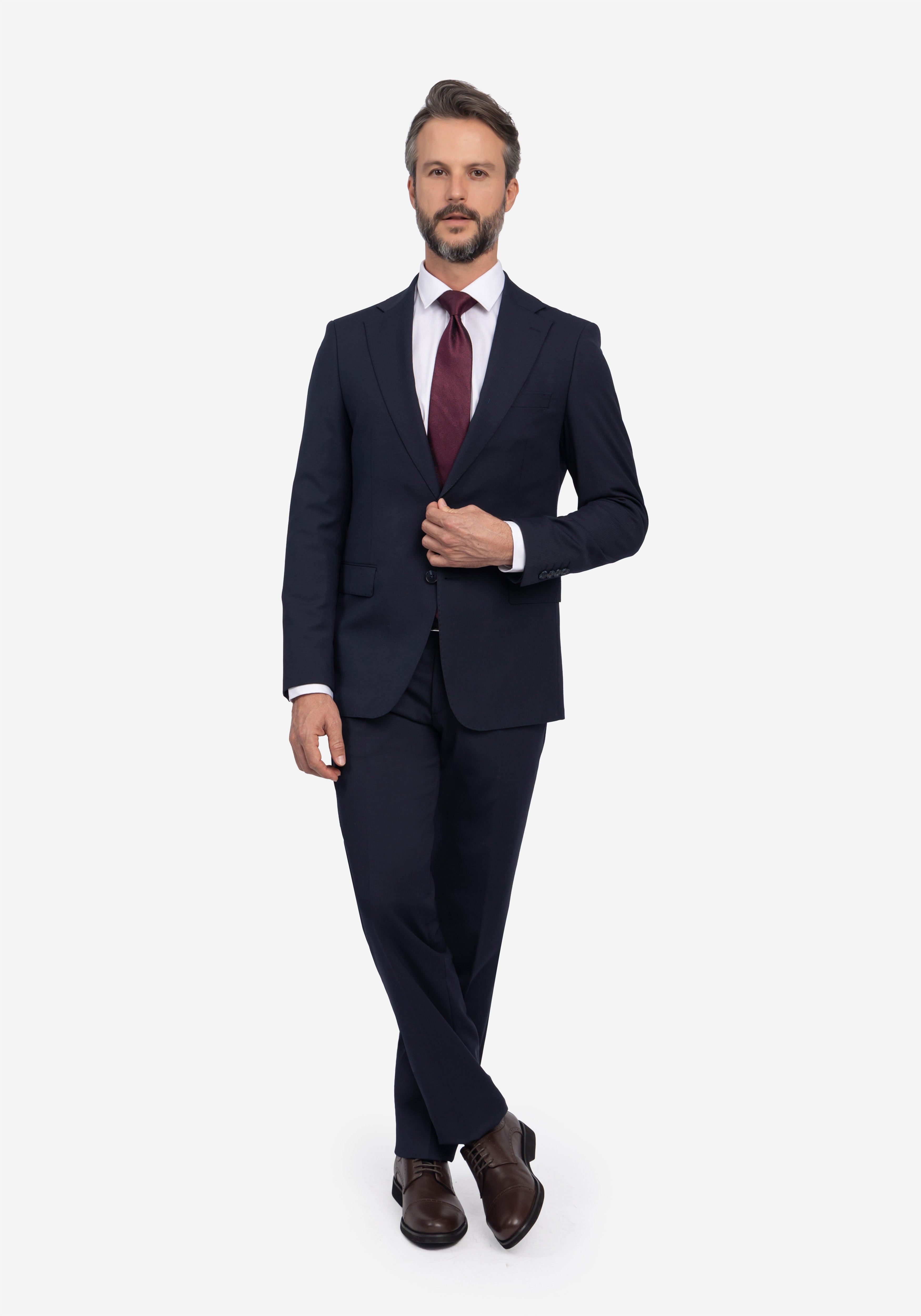 FORMAL NOTCH LAPEL 2PC 2V SUIT الصورة الثانوية