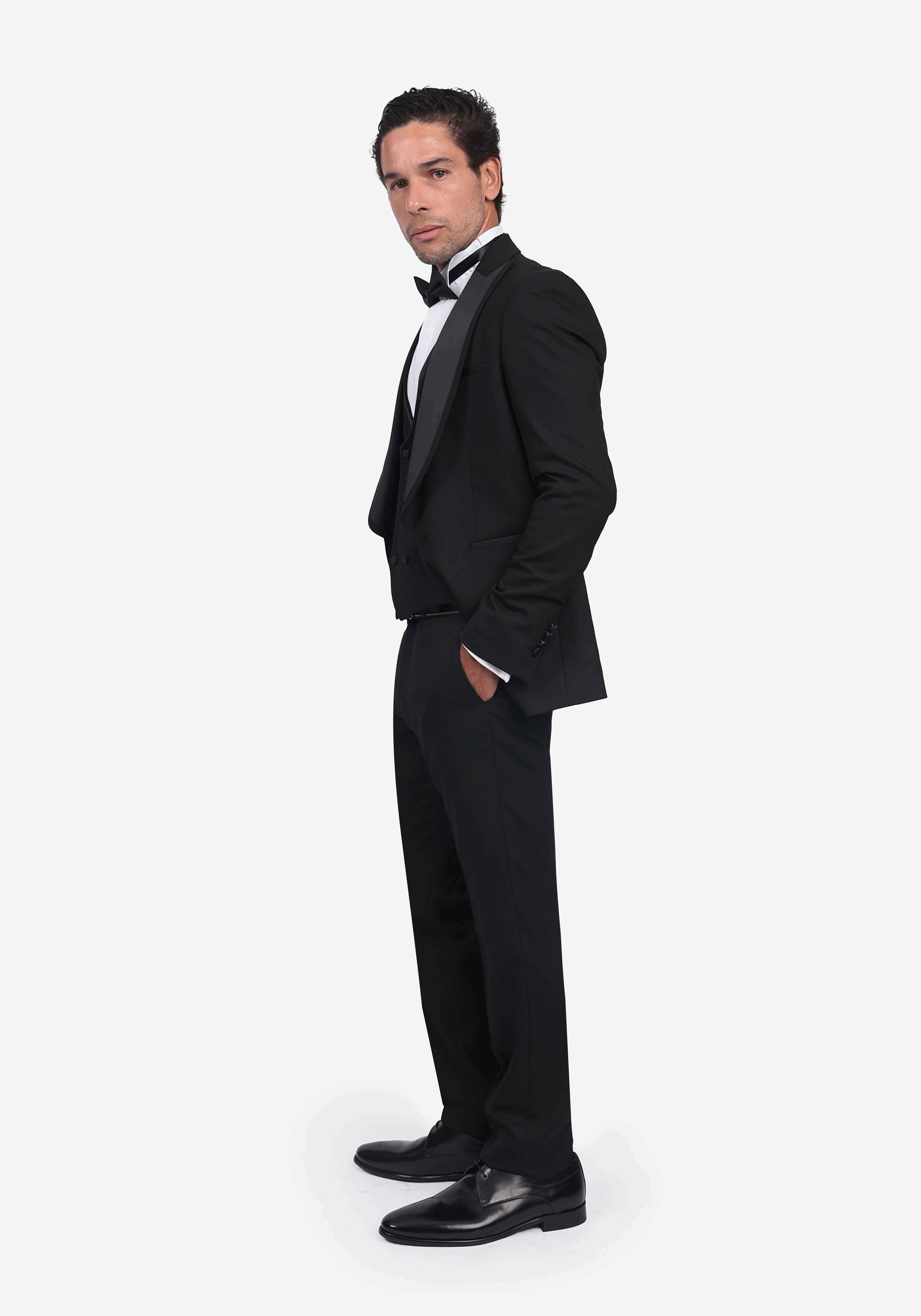 TUXEDO PEAK LAPEL 3PC 1V - BLACK Secondary image